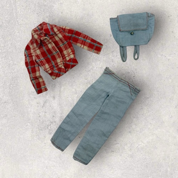 Vintage Mattel 1973 Barbie Get Ups N Go #7702 Outfit Bright Gear For Camping Out - Picture 1 of 7